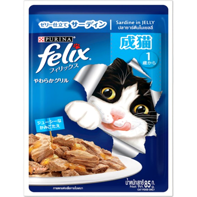 Purina Felix Cat Pouch Sardine in Jelly 85g | Cat Wet Food image