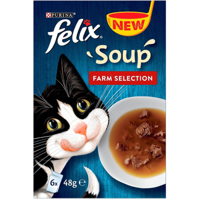 Purina Felix Cat Soup Farm Selection in Jelly - 48gm - 6Pcs image