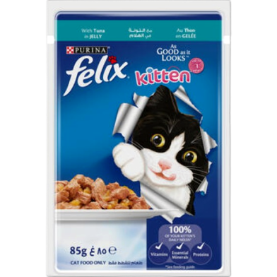 Purina Felix Kitten Cat Pouch Tuna in Jelly Wet Cat Food 85g | Cat Wet Food image