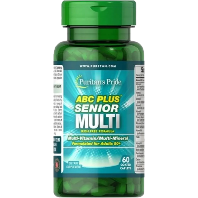 Puritan’s Pride ABC Plus Senior Multivitamin Multi-Mineral Formula 60 Caplets image