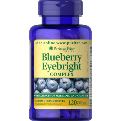 Puritan’s Pride Blueberry Eyebright Complex 120 Caplets image
