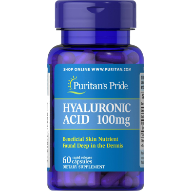 Puritan’s Pride Hyaluronic Acid 100 mg Capsules 60 Count image