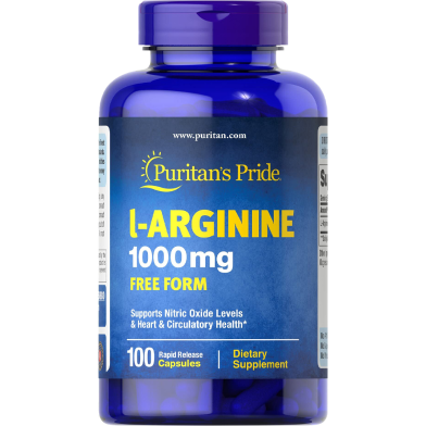 Puritan's Pride L-arginine 1000mg - 100 Capsules -312601403 image