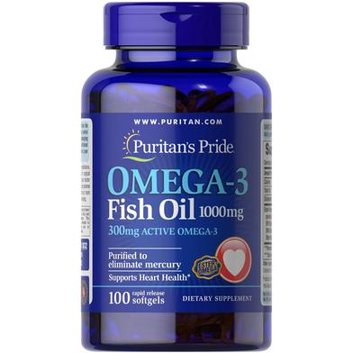 Puritan's Pride Omega 3 Fish oil 1000mg 100 counts -317407444 image