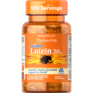 Puritan's Pride Premium Lutigold Lutein 20mg 120 Softgels image