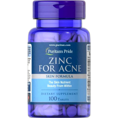 Puritan's Pride Zinc For Acne 100 Tablets image
