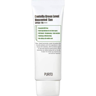 Purito Centella Green Level Unscented Sun SPF50 Plus PA Plus Plus Plus Plus Coral Reef Safe Sunscreen - 60 ml image