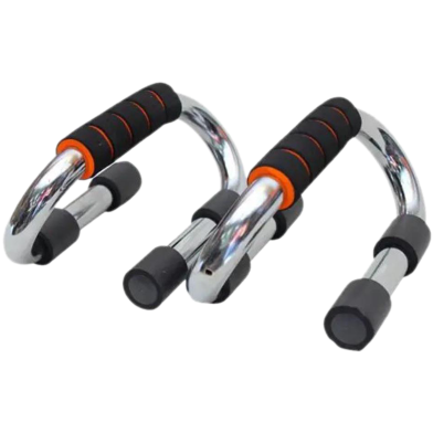 Push Up Bars - Silver - Soft Foam Grip - Random Color image