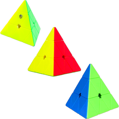 Pyramid High Speed Rubix Cube Multi Colour image