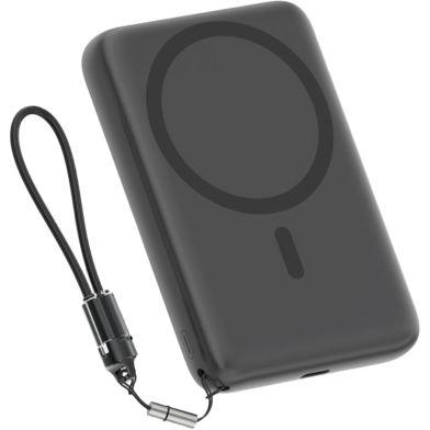 QCY 10000mAh 22.5W Fast Charging Mini Power Bank with Built-in Cable image