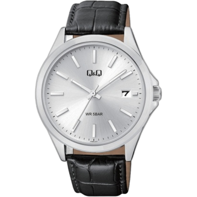 Q And Q Analog Dial Leather Watch For Men image