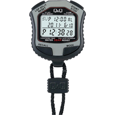 Q And Q Black Digital Stop Watch image