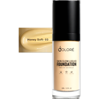 Qolore Skin Glow Liquid Foundation 03 Honey Soft 30 ml image