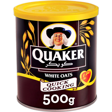 Quaker White Oats Can 500gm image