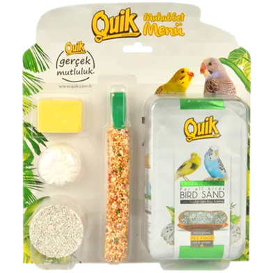 Quik Menu Set Calcium Block Mineral Block Bird Sand image