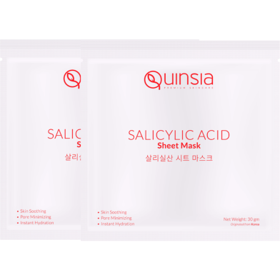 Quinsia Salicylic Acid Sheet Mask 30gm 2Pcs (Combo) image