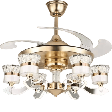 Qulik 48 Inch Ceiling Fan (Black and Golden) image