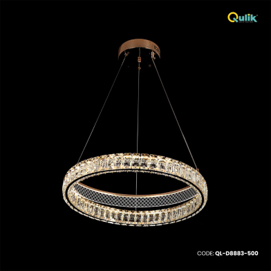 Qulik Crystal Halo Luxury LED Crystal Chandelier Pendant Light image