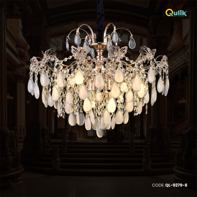 Qulik Decorative Luxury Crystal LED Pendant Chandelier Light image