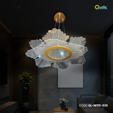 Qulik Florence Modern Hanging Acrylic LED Ceiling Light image