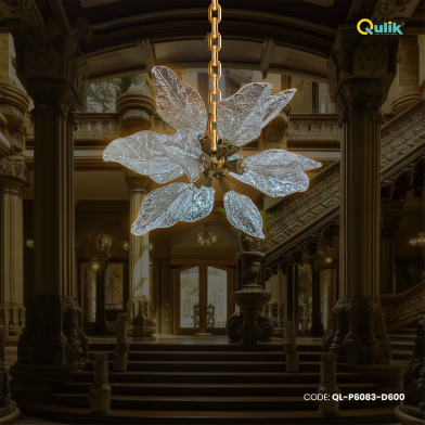 Qulik Lustrous Flora Glow Crystal Hanging LED Light image