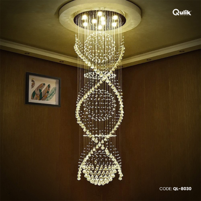 Qulik Modern Celestial DNA Chandelier Hanging Dragon Ball LED Ceiling Light image