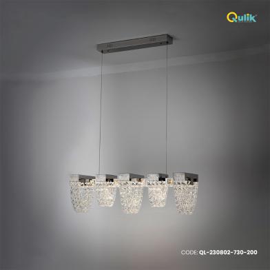 Qulik Modern Chandelier Decorative Hanging LED Ceiling Light image