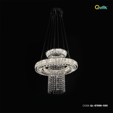 Qulik Modern Chandelier Decorative Hanging 2-layer LED Ceiling Light image