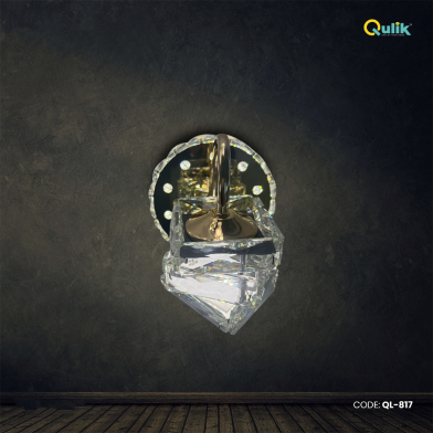 Qulik Modern Crystal Diamond Sconce Wall Light image
