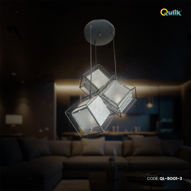 Qulik Modern Luminous Cubix Black Hanging Lights image