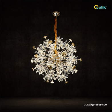 Qulik Modern Luxurious Crystal Ball Round Chandelier image