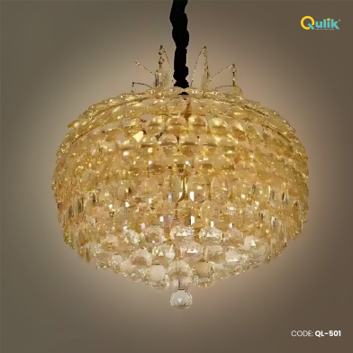 Qulik Modern Nordic Chandelier Decorative Hanging Crystal Apple LED Ceiling Light image