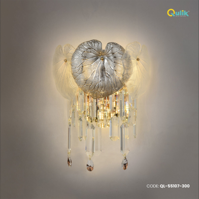 Qulik Modern Wall Lamp Basket Gold Plated Crystal Wall Appliques image