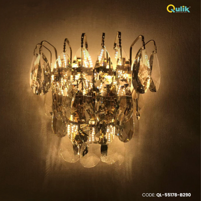 Qulik Modern Wall Lamp Basket Gold Plated Crystal Wall Appliques image
