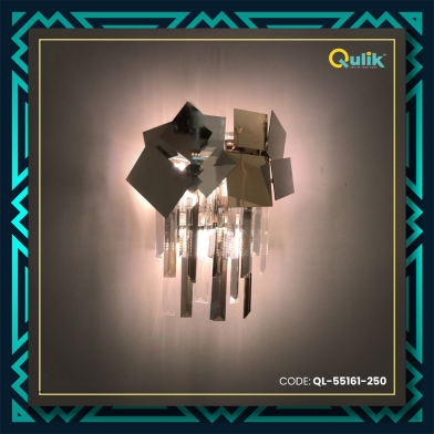 Qulik Modern Wall Lamp Basket Gold Plated Crystal Wall Appliques image