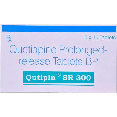 Qutipin SR 300 mg Tablet (Sustained Release) 10's Strip image