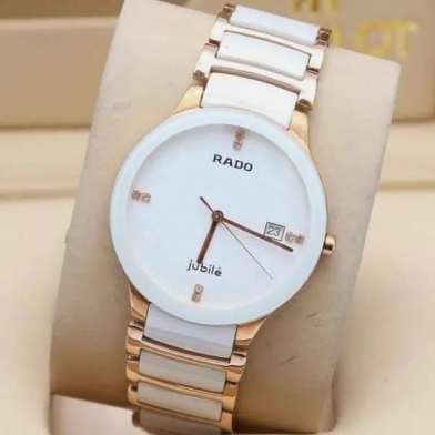 RADO White And Gold Colour Premium Quality Men Watch image