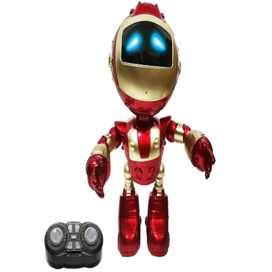 RC Robot Remote Control Rechargeable Ironman Figure Robot Toy 4 Function Electric Superhero Robot with Music Dance Light image