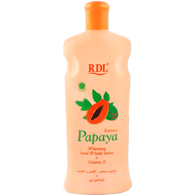 RDL Extract Papaya Whitening Hand Body Lotion With Vitamin E 600ml image