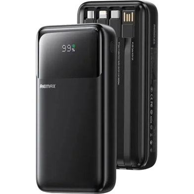 REMAX FCP-2 20000mAh Power Bank with 4 Built-in Cables image