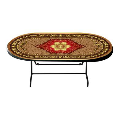 RFL Dining Table 6 Seat Family S/L Print Steel Pro-Bk image