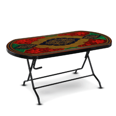 RFL Dining Table 6 Seat Semi Oval S/L P Rex Gold-Black image