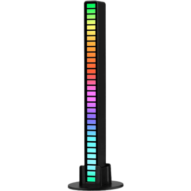 RGB LED Music Rhythm Visualizer Bar Smart App Voice Control Colorful Ambient Light Black Charging image