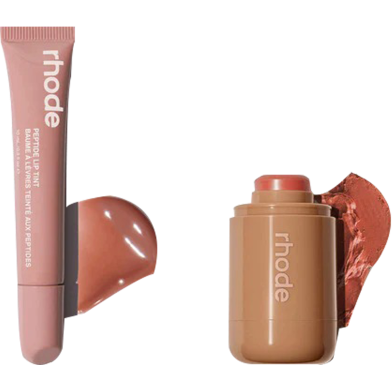 RHODE 2 in 1 freckle Pocket Blush and toast Peptide Lip Tint Duo image