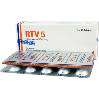 RTV 5 mg Tablet 10's Strip image