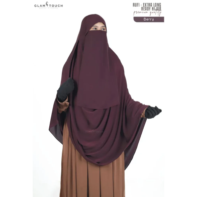Glam Touch Rufi - Extra Long Instant Ready Hijab And Niqab Set image