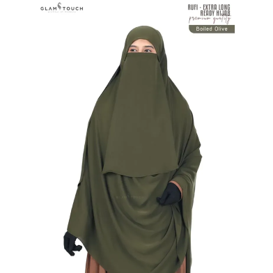 Glam Touch Rufi - Extra Long Instant Ready Hijab And Niqab Set image