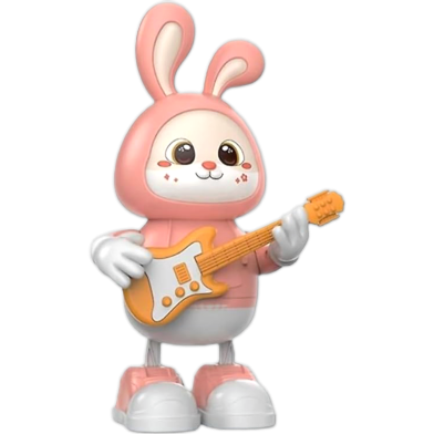 Rabbit Guitarist Dance Bunny Toy image
