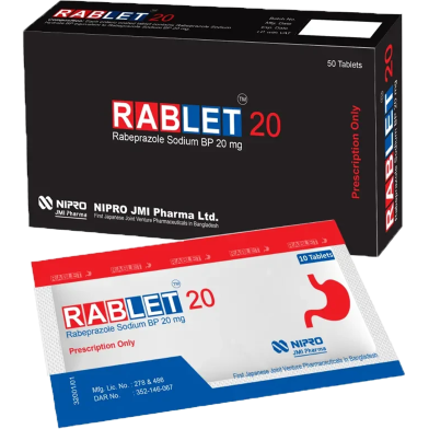 Rablet 20 mg 10's Strip Tablets image