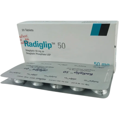 Radiglip 50 mg Tablet 10's Strip image